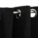 vidaXL Lystette gardiner maljer og lin-design 2 stk svart 140x175 cm