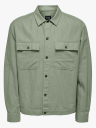 Only & Sons Kennet Long Sleeve Linen Overshirt Grønn S