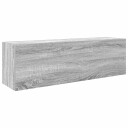 vidaXL Veggskap til baderom grå sonoma 100x25x30 cm konstruert tre