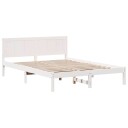  Hvit Tresengestamme Hvit Tre 160 x 200 cm Holdbar