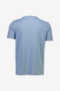 Lindbergh   T shirt Mouliné O neck Tee S/S   Blå