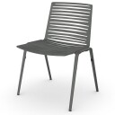 Fast Zebra spisestol Metallic Grey