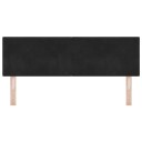  Sengegavl Med Knapper Svart 140 cm Velur