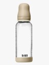 BIBS Glass Baby Bottle Round Silicone Medium Flow Vanilla Glow 1x