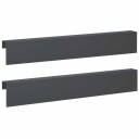vidaXL Kantprofil til hage 2 stk. 100 x 6 x 15 cm Stål Antrasitt