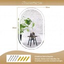 LED baderomsspeil – 80x50 cm antidugg justerbart lys
