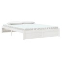 vidaXL Sengeramme hvit heltre 150x200 cm 5FT King Size