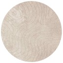  Områdetepper Rund PALMERAS Beige Ø 200 CM Polyester