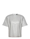 ROTATE Birger Christensen Beaded Oversized Top Silver 36