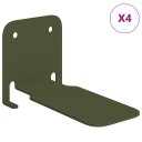 vidaXL Flytende hylle med hylle 4 pcs Olivengrønn 6 x 10,8 x 6,6 cm