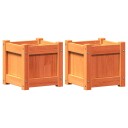 Plantekasser 2 stk brun heltre furu
