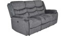 Olvani 3 seters reclinersofa i stoff elektrisk   Grå
