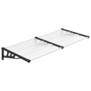 vidaXL Skjermtak svart og gjennomsiktig 199x90 cm polykarbonat