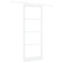 vidaXL skyvedør med utstyr Hvit 93x232 cm Solid Tre Furu