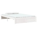 vidaXL Sengeramme hvit heltre 120x200 cm