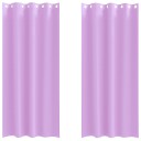  Gardiner med gardiner 2 pcs Lilla Polyester