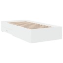  Sengeramme med skuffer hvit 90x200 cm konstruert tre 8721102620799