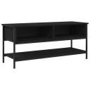  TV Benk Svart Eike 100x35x45 cm Konstruert Tre og Stål