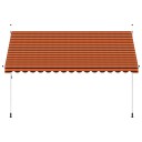vidaXL Manuell uttrekkbar markise 400 cm oransje og brun