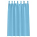  Gardiner med gardiner 2 pcs lyseblå Polyester