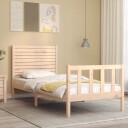 vidaXL Sengeramme med hodegavl 100x200 cm heltre 8720845983666