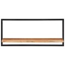 vidaXL Vegghyller 2 stk 80x25x35 cm heltre akasie og st?l