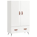 vidaXL Highboard høyglans hvit 69,5x31x115 cm konstruert tre