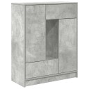  Skjenk med skuffer og dører betonggrå 73x31x90 cm