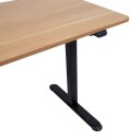 Skrivebord HOME4YOU Ergo Light med 1 motor 120x60x73-118 cm Eik/svart - eik/svart