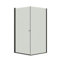Dansani Match A+D Dusjhjørne Kombi (dør+Vegg) Svart Matt / 70x100cm Tonet Glass