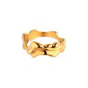 Jane Kønig Big Drippy Ring 18 kt. Gullbelagt sølv BDR-H22-52 - Dame - 925 sterling silver
