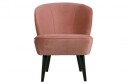 Woood - Sara Loungestol Old Pink velur Unoliving 1609637-01-0 1610490-01-0