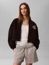 Calvin Klein Jeans Cropped Sporty Scuba Bomber   Black   XXS
