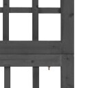 vidaXL Romdeler/espalier 4 paneler heltre gran svart 161x180 cm