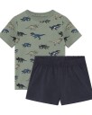 Minymo T Shirt+Short Set Aop Khaki green 116