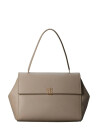 Calvin Klein Emblem Hw Pebble Satchel Beige ONE SIZE