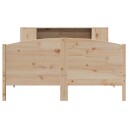  Seng med bokhylle uten madrass 140x200 cm heltre furu 3323065