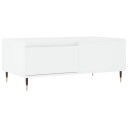 vidaXL Salongbord hvit 90x50x36,5 cm konstruert tre