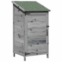 vidaXL Hagehus Grå 59,5 x 56 x 113,5 cm Massiv Furu Tre