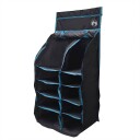 vidaXL Hengende teltorganisator med 10 lommer Svart 40,5 x 25 x 80 cm