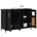 vidaXL Serviesskap Svart eik 100 x 35 x 70 cm Konstruert tre