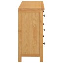 vidaXL Kommode 105x33,5x73 cm heltre eik