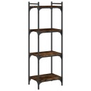  Bokhylle 4 etasjer røkt eik 40x30x120 cm konstruert tre 8721012194168
