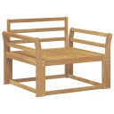 vidaXL Ute Midt Sofa Solid akasietre Hvit
