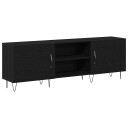  TV skap Svart Eik 150x30x50 cm Konstruert Tre