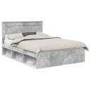  Sengestamme med hodegjerde Betong 140 x 190 cm Massiv furu