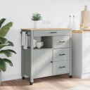 Kjøkkenvogn MONZA 84x40x90 cm heltre furu 376110