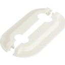 Dobbel gulvrosett 13/15 mm, hvit