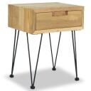 vidaXL Nattbord 2 stk 40x30x50 cm heltre teak