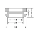 Sort blendeplugg for Ø22mm hull Pris er pr stk